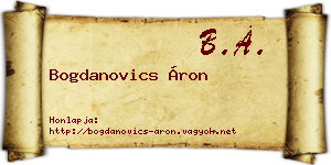 Bogdanovics Áron névjegykártya